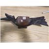 Image 1 : 15" Long Carved Wood Bird Bowl