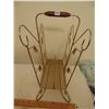 Image 2 : MID CENTURY BRASS TONE MAGAZINE RACK