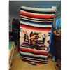 Image 1 : 45" BY 84" AZTEC DESIGN MEXICAN BLANKET