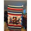 Image 2 : 45" BY 84" AZTEC DESIGN MEXICAN BLANKET
