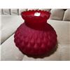 Image 1 : Dark Red Shade for Coal Oil Lamp - For 7" Spider