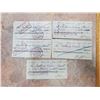 Image 1 : LOT OF 5 'THE NORTHERN CROWN BANK' CHEQUES 1913, 1914, 1915