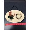 Image 1 : Hanging Decorative Flower + Heart Shaped Rock Plaque