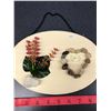 Image 2 : Hanging Decorative Flower + Heart Shaped Rock Plaque