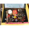 Image 1 : Lot Vintage Oil Cans & Misc. & Vintage Shop Box