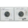 Image 1 : TWO 1967 CENTENNIAL NICKELS