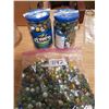 Image 1 : Lot 2 Jars & Bag of Marbles