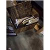 Image 2 : Rattan chest with pictures, linens and lid