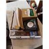 Image 1 : TRAY OF ESTATE GOODS, MOTORCYCLE MIRRORS, ETC