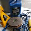 Image 2 : Campbell haufeld air compressor, jack stand, jug of anifreeze jumper cable and trouble light