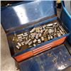 Image 2 : Tote with measuring wheel, stop lights and toolbox with contents