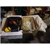 Image 1 : BOX OF FASTENERS, POWER FIST TOOL BAG AND PUMPS