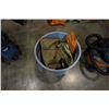 Image 1 : Garbage can with rain gear and rubber boots