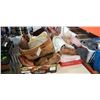 Image 1 : LOT OF LINENS, SHOES MENS AND WOMENS, HEART PILLOW, ETC