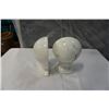 Image 1 : PAIR OF WHITE STONE BOOKENDS