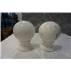Image 2 : PAIR OF WHITE STONE BOOKENDS