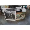 Image 2 : LARGE SIGNED PAINTING AND 2 PRINTS