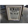 Image 1 : Framed billy the kid reward poster