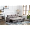 Image 1 : BRAND NEW PULL OUT SOFA BED RETAIL $1199 GREY FABRIC W/ STORAGE  83" X 52"