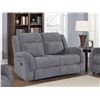Image 3 : BRAND NEW 3 PIECE GREY FABRIC RECLINING SOFA SET - RETAIL $2299 ROCKER RECLINER, LOVE SEAT, AND SOFA