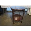 Image 2 : ANTIQUE ROUND MAHOGANY 2 TIERED PARLOUR TABLE