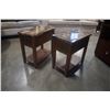Image 1 : PAIR OF ASHLEY CHAIR SIDE ENDTABLES - FAUX STONE