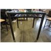 Image 5 : BLACK METAL GLASSTOP DINING TABLE WITH 2 CHAIRS