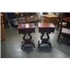 Image 1 : PAIR OF ANTIQUE HARP SIDE TABLES