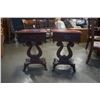 Image 2 : PAIR OF ANTIQUE HARP SIDE TABLES