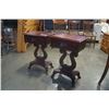 Image 4 : PAIR OF ANTIQUE HARP SIDE TABLES