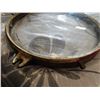 Image 2 : VINTAGE BRASS 20 INCH PORTHOLE W/ REPLACEMENT PLEXI GLASS INSERT