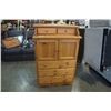 Image 1 : PINE HIGHBOY DRESSER WITH GALLERY