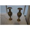 Image 1 : 2 BRASS ORNATE VASES APPROX 18INCH