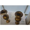Image 4 : 2 BRASS ORNATE VASES APPROX 18INCH