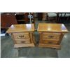 Image 1 : PAIR OF OAK 2 DRAWER NIGHTSTANDS
