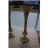 Image 2 : 2 BRASS COLOURED VASES 24 INCHES