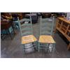 Image 1 : 2 MAPLE PAINTED LADDER BACK CHAIRS