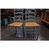 Image 5 : 2 MAPLE PAINTED LADDER BACK CHAIRS