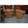 Image 3 : PAIR OF OAK 3 DRAWER NIGHTSTANDS