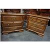 Image 4 : PAIR OF OAK 3 DRAWER NIGHTSTANDS