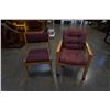 Image 1 : 2 WOOD FRAMED CHAIRS