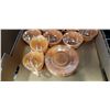 Image 3 : TRAY OF FIRE KING PEACH LUSTRE WARE