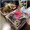 Image 1 : Box and basket of collectibles