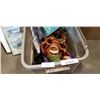 Image 3 : TOTE OF ESTATE GOODS, 2 LARGE CERAMIC PITCHERS