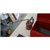Image 2 : Tool box with sharpening stone and vintage oil dispenser