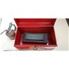 Image 3 : Tool box with sharpening stone and vintage oil dispenser