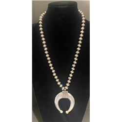 Jim Redfeather Naja and Pearl Necklace