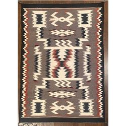 40-inch by 28-inch Beautiful Navajo Storm Pattern Weaving