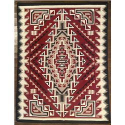 Navajo Large 7 ½-foot by 5 ½-foot Ganado Blanket Weight Weaving by Anthony Tallboy