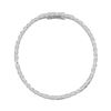 Image 1 : 1/2 CTW Womens Round Diamond Open-center Circle Pendant 14kt White Gold - REF-47H6R
